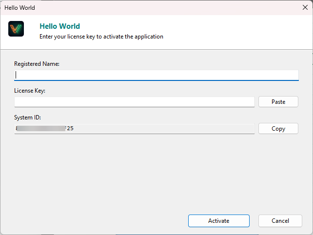 Hardware ID Display to the User